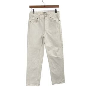 Agolde Kye High Rise Straight Jeans in Off White Cake 26